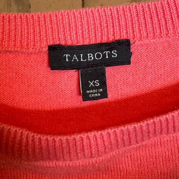 Talbots Pink Cashmere Blend Sweater size XS - Picture 3 of 4